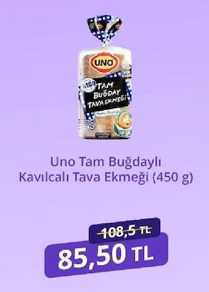 Uno Tam Buğdaylı Kavılcali Tava Ekmeği (450G)