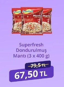 Superfresh Dondurulmuş Mantı (3 X 400G)