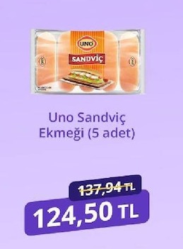 Uno Sandviç Ekmeği (5 Adet)