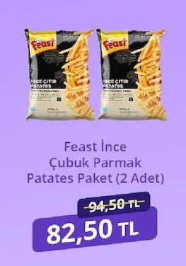 Feast İnce Çubuk Parmak Patates Paketi (2 Adet)