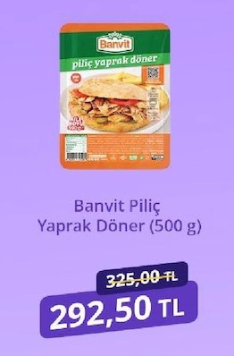 Banvit Piliç Yaprak Döner (500 G)