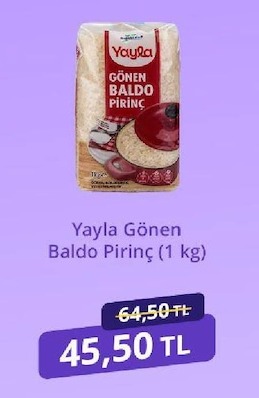 Yaylagonen Baldo Pirinç 1 Kg