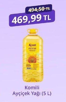 Komili Ayçiçek Yağı (5 L)