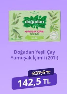 Doğadan Yeşil Çay Yumuşak İçimli (20'Li)