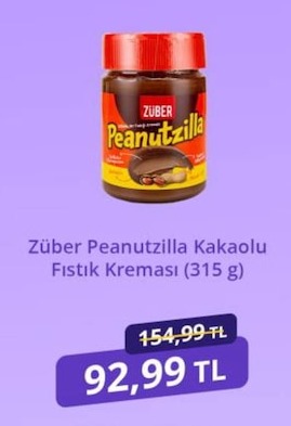 Züber Peanutzilla Kakaolu Fıstık Kreması (315 G)