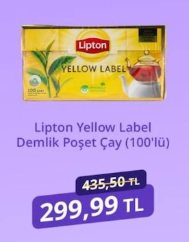 Lipton Yellow Label Demlik Poşet Çay (100'Lü)