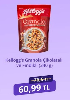 Kellogg'S Granola Çikolatalı Ve Fındıklı (340 G)