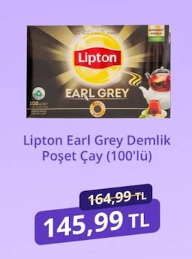 Lipton Earl Grey Demlik Poşet Çay (100'Lü)
