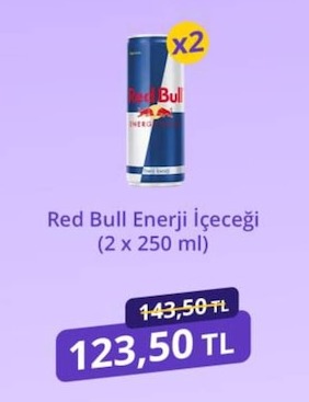 Red Bull Enerji İçeceği (2 X 250 Ml)