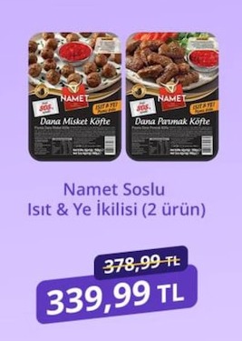 Namet Soslu Dana Misket Köfte Ve Dana Parmak Köfte Isıt & Ye İkilisi (2 Ürün)