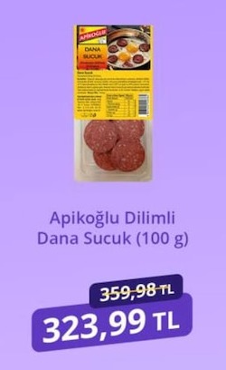 Apikoğlu Dilimli Dana Sucuk (100 G)