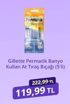 Gillette Permatik Banyo Kullan At Tıraş Bıçağı (5'Li)