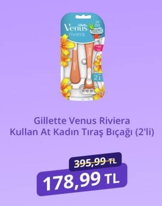 Gillette Venus Riviera Kullan At Kadın Tıraş Bıçağı (2'Li)