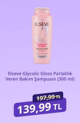 Elseve Glycolic Gloss Parlaklık Veren Bakım Şampuanı (300 Ml)