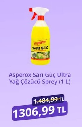 Asperox Sarı Güç Ultra Yağ Çözücü Sprey (1 L)