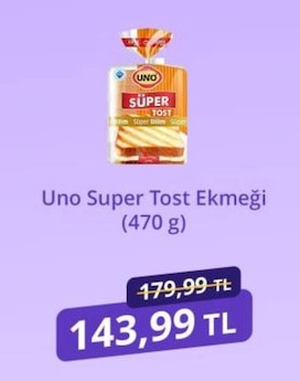 Uno Süper Tost Ekmeği 470G