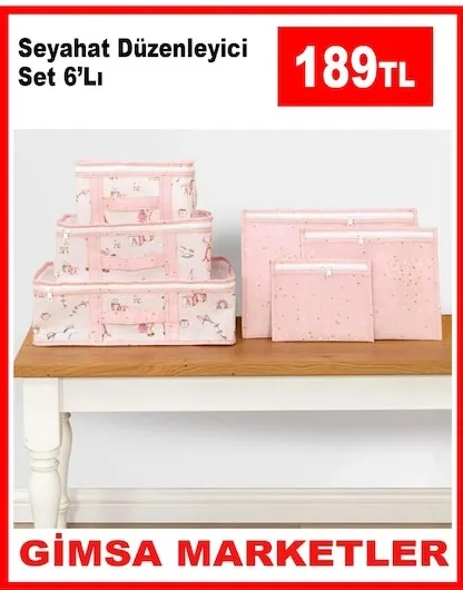 Seyahat Düzenleyici Set 6'Lı