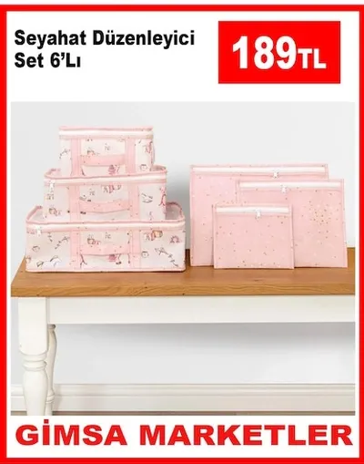 Seyahat Düzenleyici Set 6'Lı