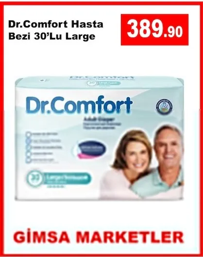 Dr.Comfort Hasta Bezi 30'Lu Large