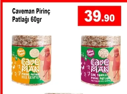 Caveman Pirinç Patlağı 60Gr