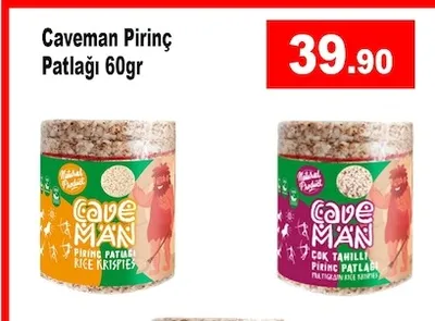 Caveman Pirinç Patlağı 60Gr