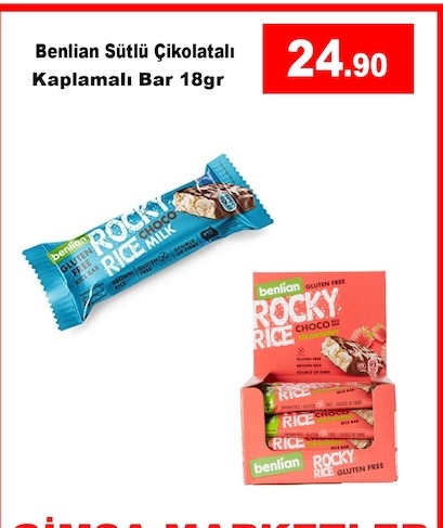 Benlian Sütlü Çikolatalı Kaplamalı Bar 18Gr