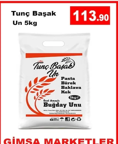 Tunç Başak Un 5Kg