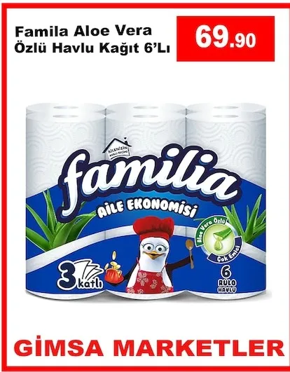 Famila Aloe Vera Özlü Havlu Kağıt 6'Lı