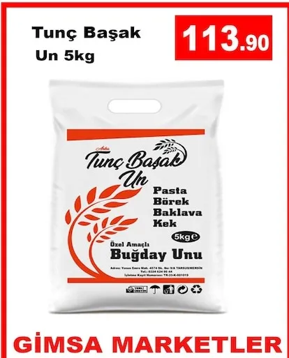 Tunç Başak Un 5Kg