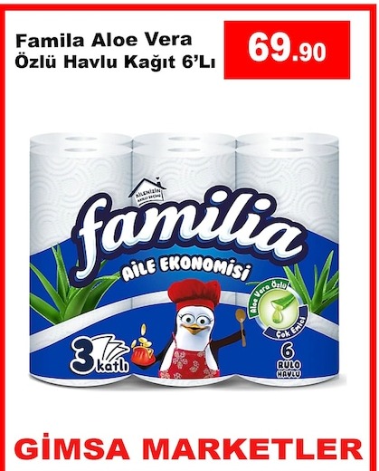 Famila Aloe Vera Özlü Havlu Kağıt 6'Lı