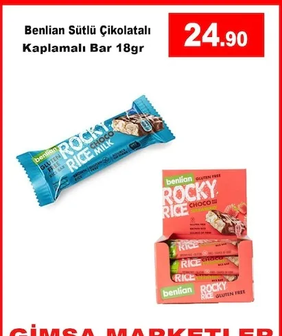 Benlian Sütlü Çikolatalı Kaplamalı Bar 18Gr