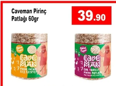 Caveman Pirinç Patlağı 60Gr