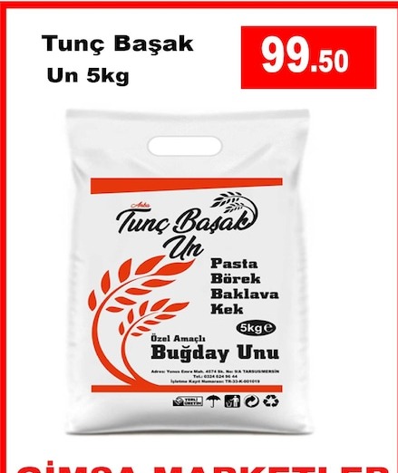 Tunç Başak Un 5Kg