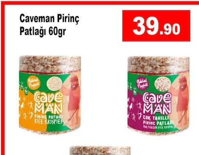 Caveman Pirinç Patlağı 60Gr