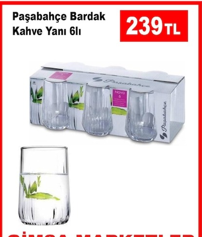 Paşabahçe Bardak Kahve Yanı 6Lı