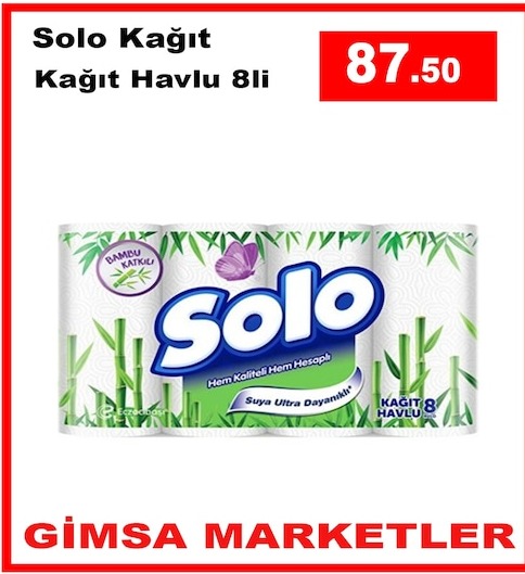 Solo Kağıt Kağıt Havlu 8Li