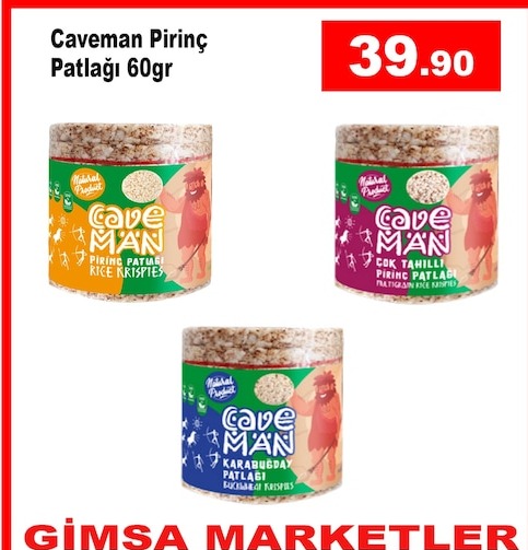Caveman Pirinç Patlağı 60Gr