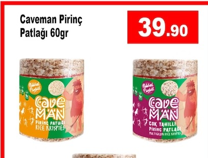 Caveman Pirinç Patlağı 60Gr