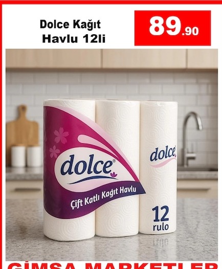 Dolce Kağıt Havlu 12Li
