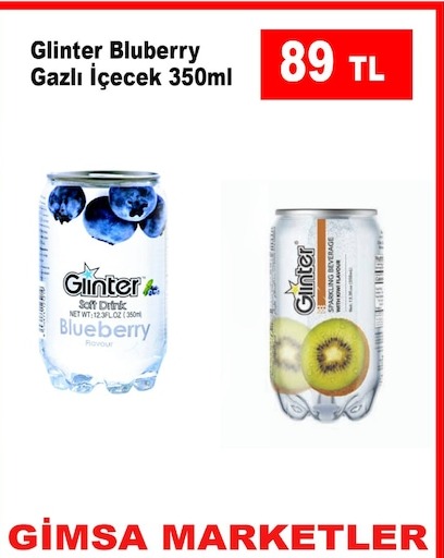 Glınter Bluberry Gazlı Içecek 350Ml