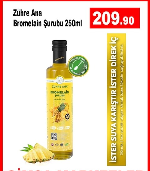 Zühre Ana Bromelain Şurubu 250Ml