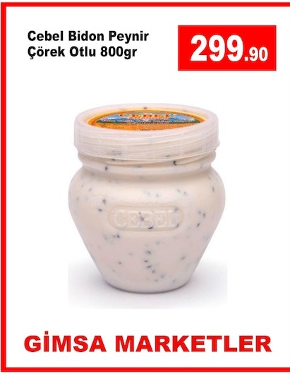 Cebel Bidon Peynir Çörek Otlu 800Gr