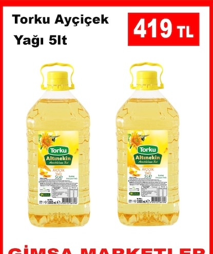 Torku Ayçiçek Yağı 5Lt