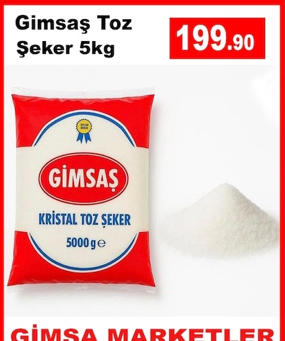 Gimsaş Toz Şeker 5Kg