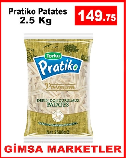 Pratiko Patates 2.5 Kg