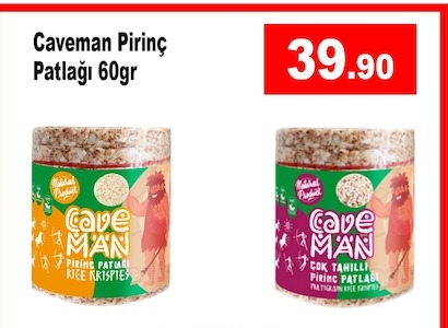 Caveman Pirinç Patlağı 60Gr