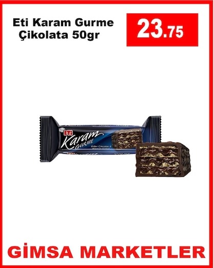 Eti Karam Gurme Çikolata 50Gr