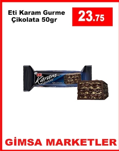 Eti Karam Gurme Çikolata 50Gr