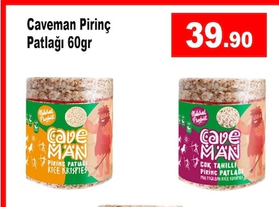 Caveman Pirinç Patlağı 60Gr