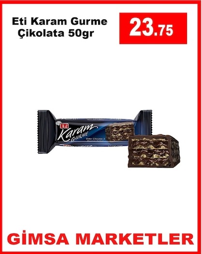 Eti Karam Gurme Çikolata 50Gr